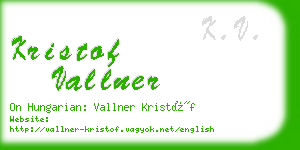 kristof vallner business card